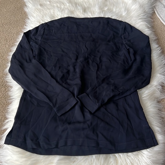 Ralph Lauren Black Label 100% Silk Blue Blouse Size 4 - Picture 6 of 7